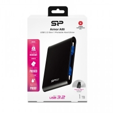 Kannettava USB 3.0 -levy Armor A80, 1TB Silicon Power