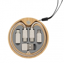 4-in-1-kaapeli puisessa kotelossa, LH-ZM01