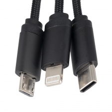 3-in-1-kaapeli valaistulla logolla, LH-ZM04