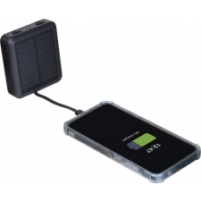 Aurinkopowerbankki valmistettu kierrätetystä ABS-muovista, 10 000 mAh CRETE